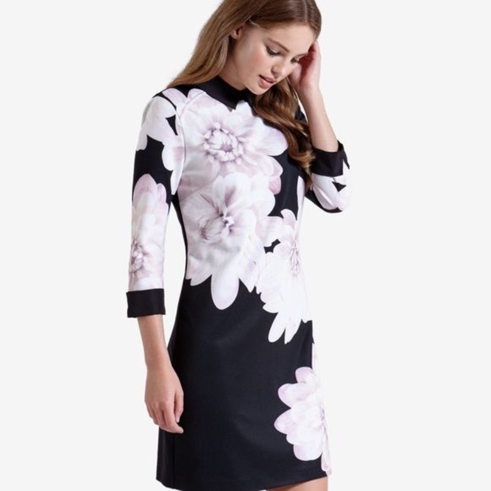Ted Baker 3 Retro Collar Floral Kida Sheath Dress - Picture 7 of 8